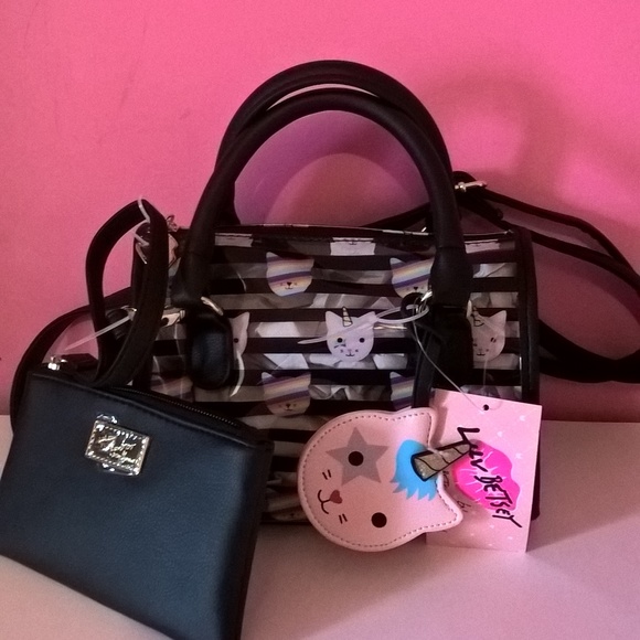 Betsey Johnson Handbags - betsey johnson satchel purse bag crossbody black s